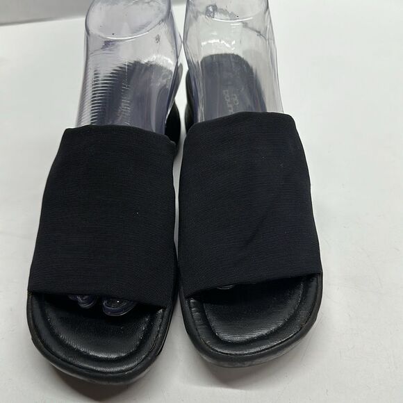 No Boundaries Lizzie Chunky Slip On Chonky Sandals Open Toe Black VTG 90s 8.5 - Picture 4 of 11
